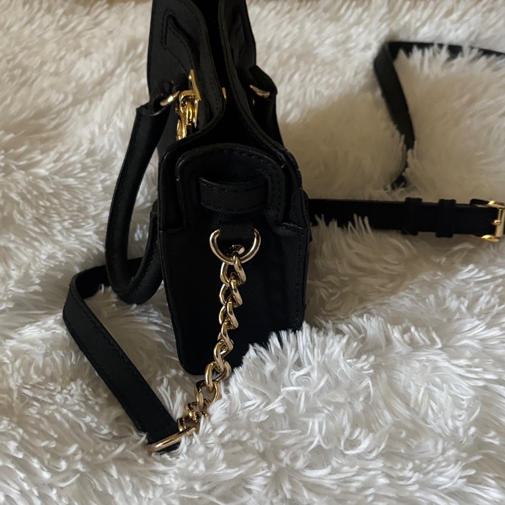 Michael Kors Black Mini Bag with Gold Accents - Picture 4 of 5